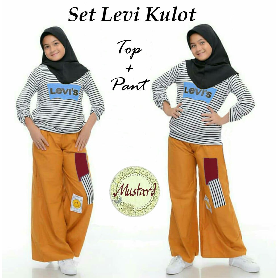 [SET KID LEVI FT]Setelan Anak Perempuan Spandek Varian Warna