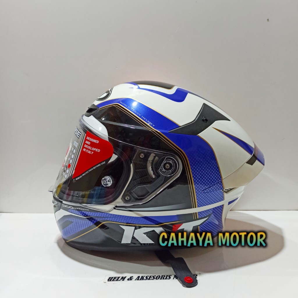 HELM KYT TT COURSE GRAND PRIX RED BLUE