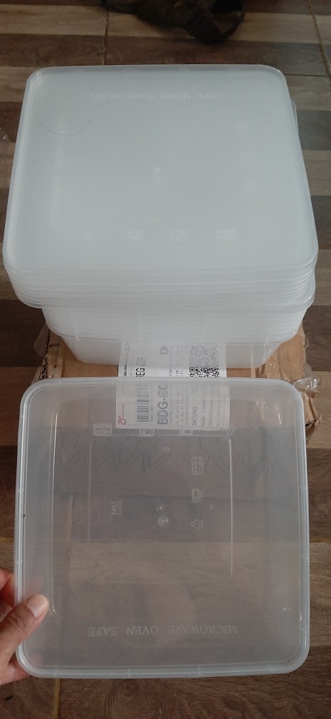 Thinwall Kotak 2000 Ml/ Kotak Plastik/ Kotak Makan/ Food Container Isi 10pcs