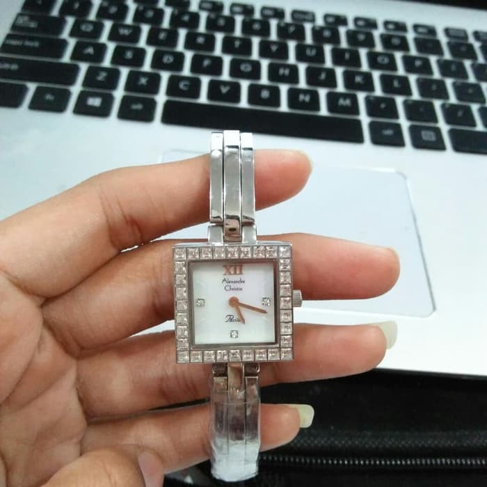 JAM TANGAN WANITA ALEXANDRE CHRISTIE AC 2436 SILVER WHITE ORIGINAL GARANSI RESMI 1 TAHUN