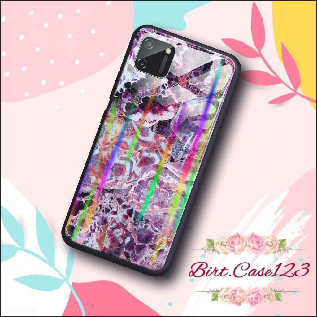 case softcase gambar MARBLE back case glass aurora Realme C1 C2 C3 U1 2 2 Pro 3 Pro 5 5i 5s BC142