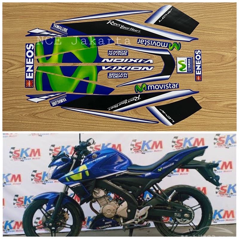 STIKER STRIPING VIXION GP 2017 MOVISTAR