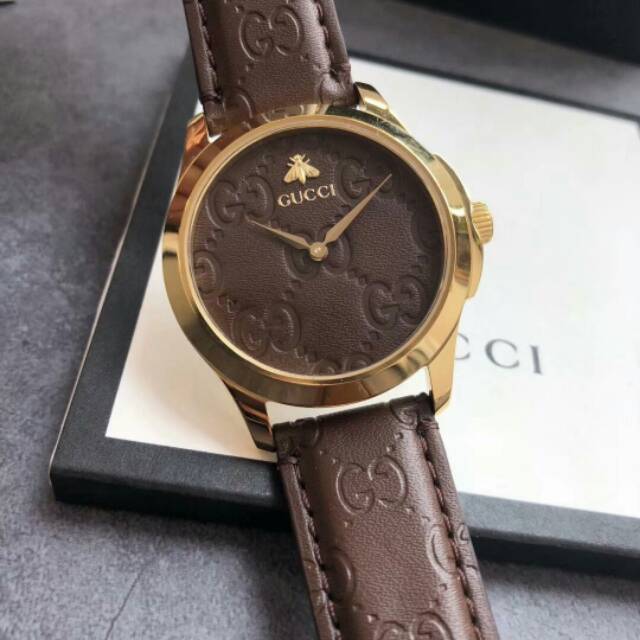 Ori leather jam tangan Gucci battery 40mm/4cm high quality