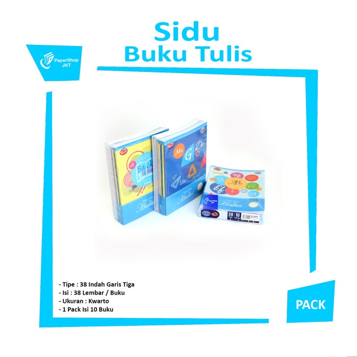 

Terlaku Buku Tulis Indah Garis Tiga /SIDU - 38 Lembar - Perpack