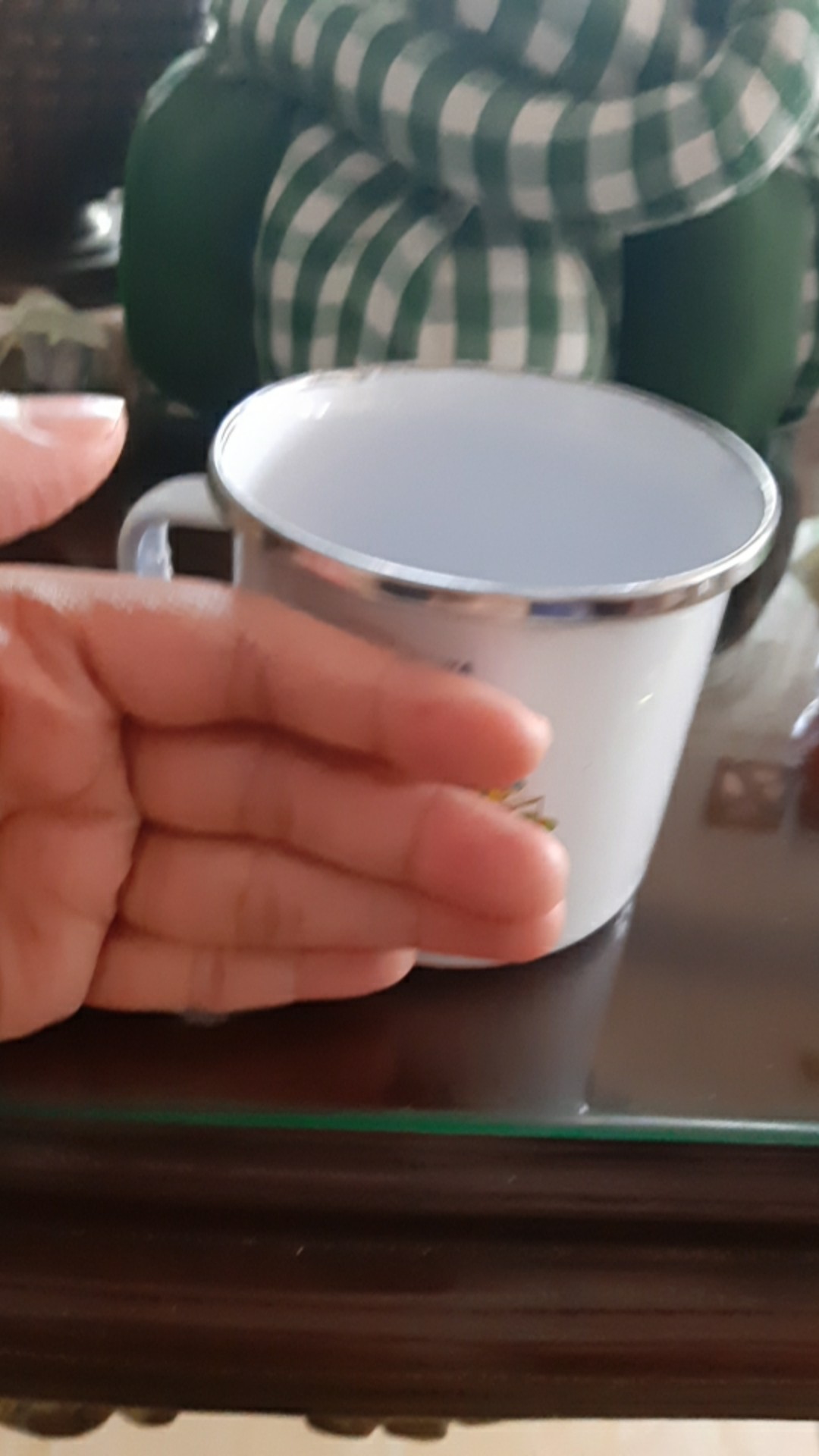 Mug Enamel Bibir/stainless 8cm (gambar Bisa Custom)