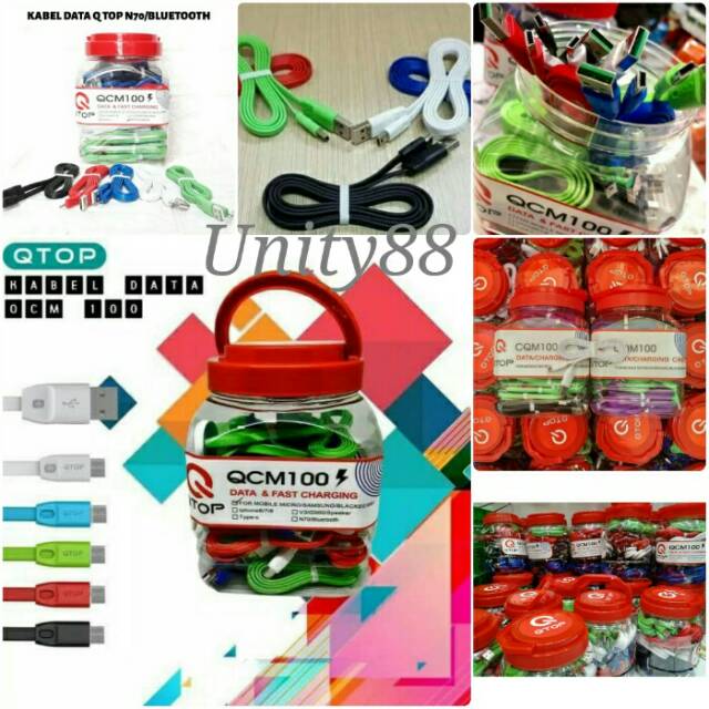 SE-TOPLES 50pcs Kabel Data Qtop QCM100 Micro USB/Esia/Speaker Mp3/Nokia N70 Kecil/Bluetooth 100CM