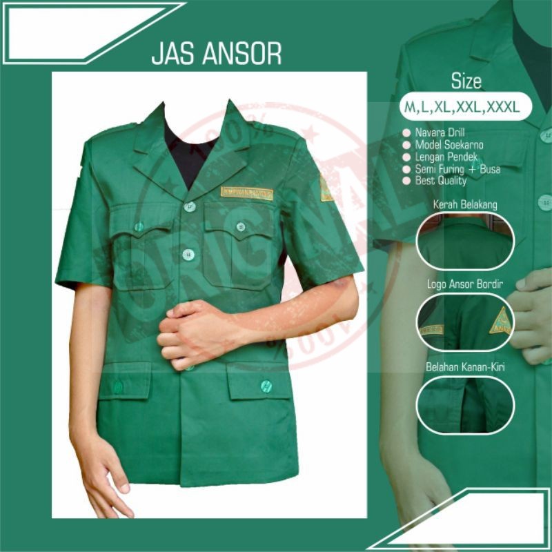 JAS ANSOR SOEKARNO JAS ANSOR LENGAN PENDEK JAZ ANSOR SOEKARNO