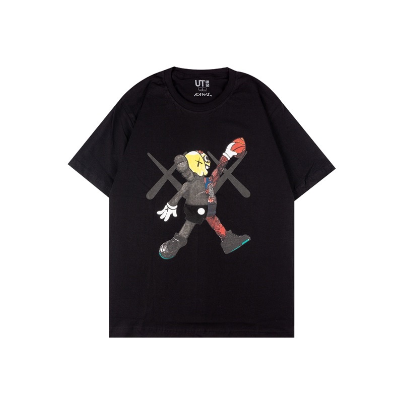 KAOS UNIQLO x KAWS FULL TAG / Kaos Distro Graphic Tee Baju Tshirt Uniqlo Tee