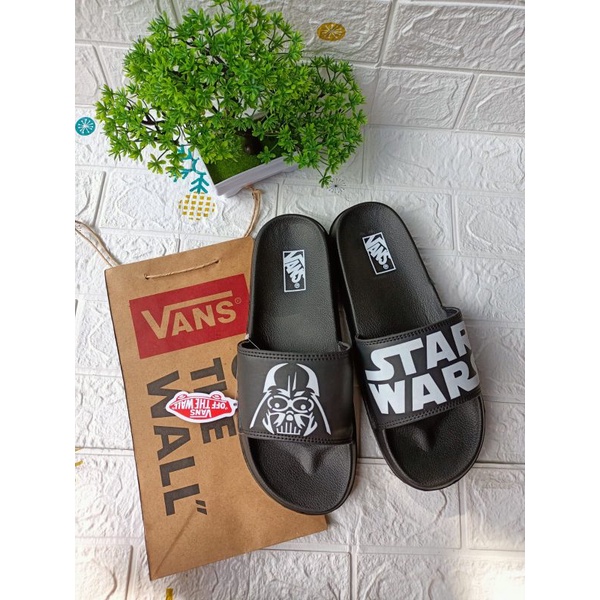 Sandal Off White Black Slop/Slide Pria Wanita / Sandal Slop Distro Terbaru Murah/sandal slop terlaris.-StarWars