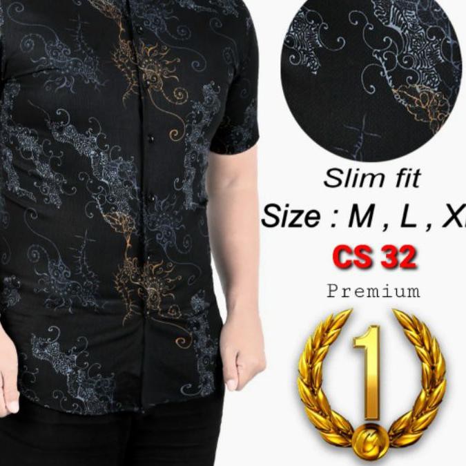 ✤2.2✤ Online Shop FASHION KEMEJA BATIK PRIA SLIMFIT RESMI MEWAH MODERN HE FOR SHE HES27 （*＾＾*)