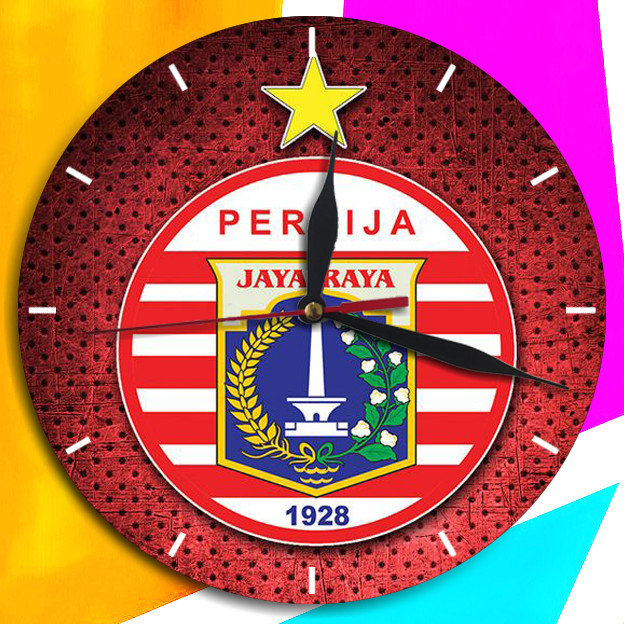 Jam Dinding Persija Jakarta / Jam Dinding Kayu Custom Unik Artistik/jam dinding custom murah