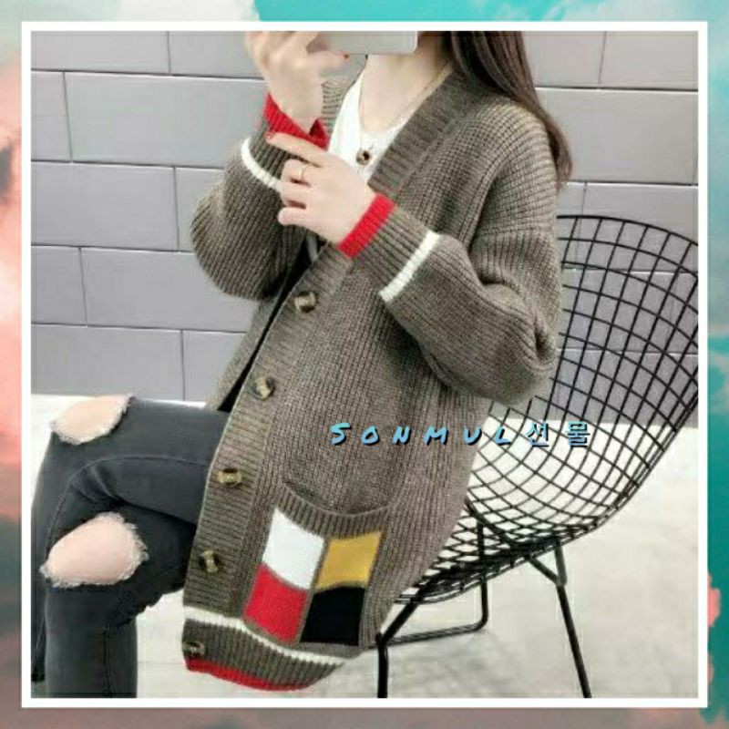 IMPORT WOMAN KNIT CARDIGAN MANTEL WANITA MUSIM DINGIN JACKET RAJUT