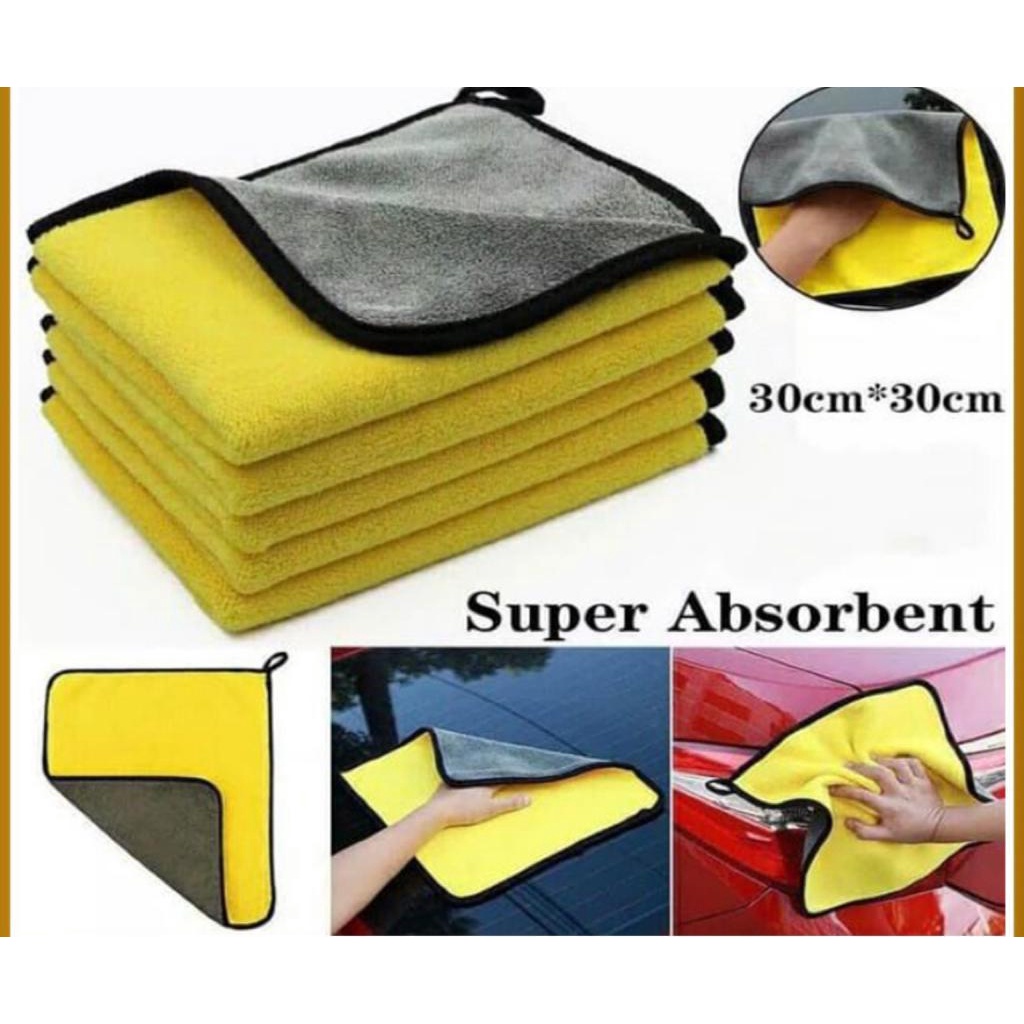 JM Kain Lap Microfiber Serbaguna 30x30cm Kain Lap Mobil Motor 2 Sisi Multifungsi / Lap Microfiber Premium / KAIN LAP Microfiber Lembut Tebal Anti Lecet Serbaguna