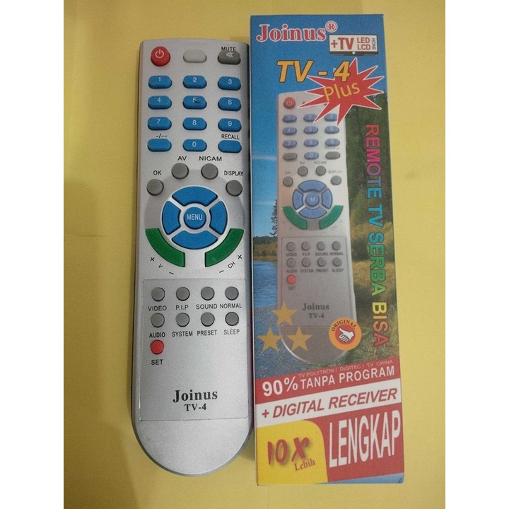 REMOTE MULTI FUNGSI UNIVERSAL RECIEVER DAN TV BERBAGAI MEREK TV 4 JOINUS