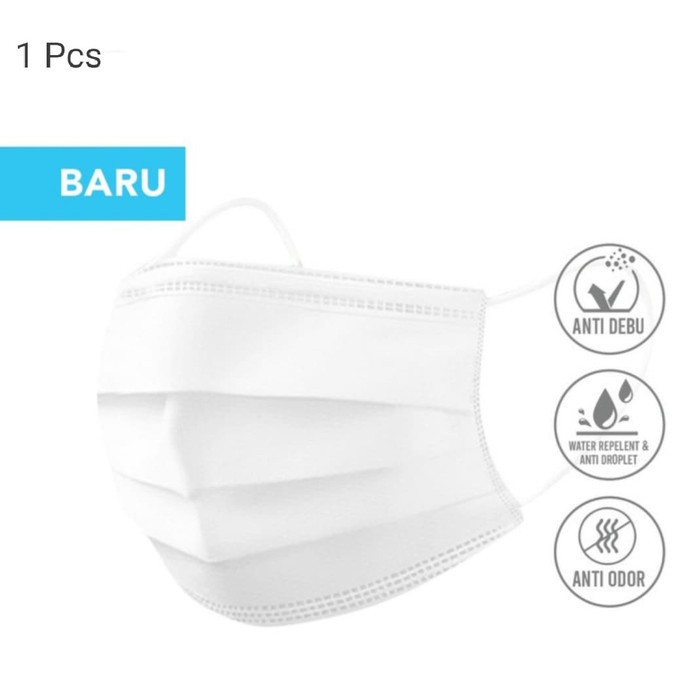 Masker 3ply Earloop Medis Bedah Disposable Face Mask isi 50 PCS/BOX
