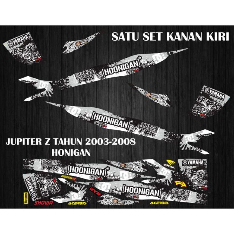 stiker striping decal variasi JUPITER Z tahun 2003-2008 HONIGAN
