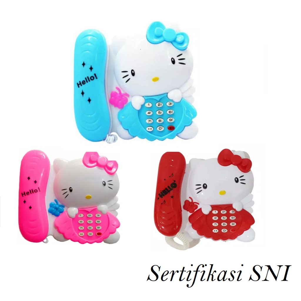 Mainan Musik Telepon Telpon Anak Karakter Hello Kitty Phone Murah Lucu Kekinian CBKS BS