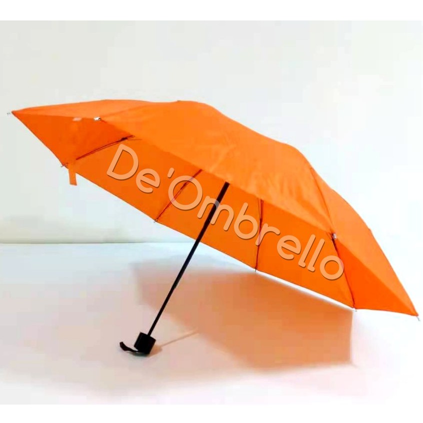 De'Ombrello! (091 ORANGE)Payung Lipat 3 Rk.Balik Polos Warna Orange Anti Angin