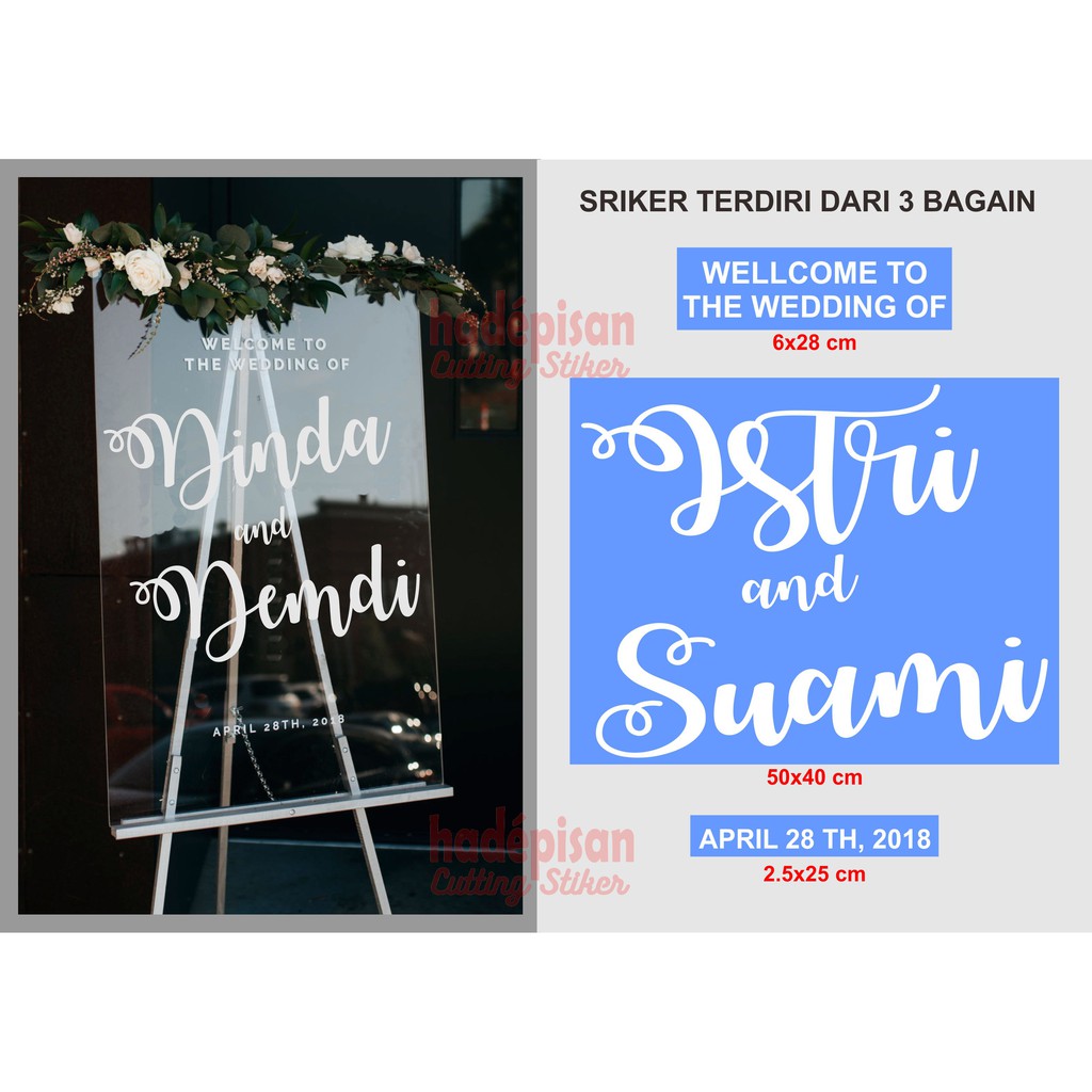 

Stiker Cutting Sticker Wedding Mahar Stiker Resepsi Pernikahan