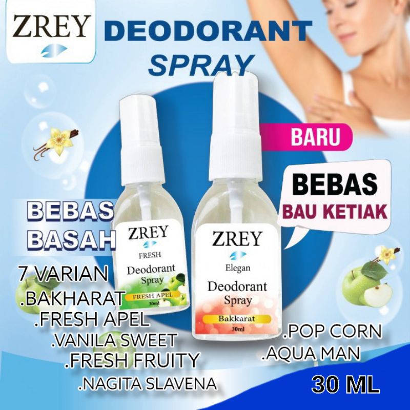 DEODORAN SPRAY ZREY 30ML NON ALKOHOL