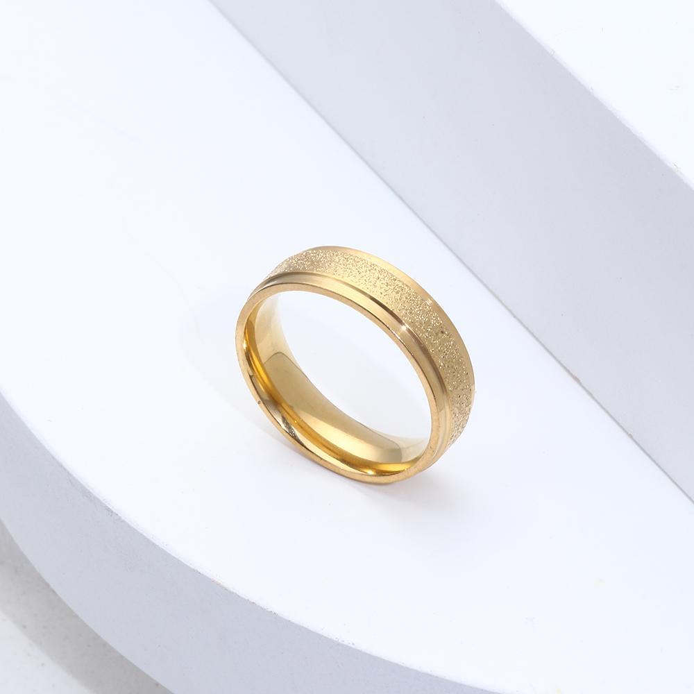 Lily Turn Matte Color Ring Jewelry Untuk Perawatan Kecemasan Cincin Stainless Steel Warna Silver Gold