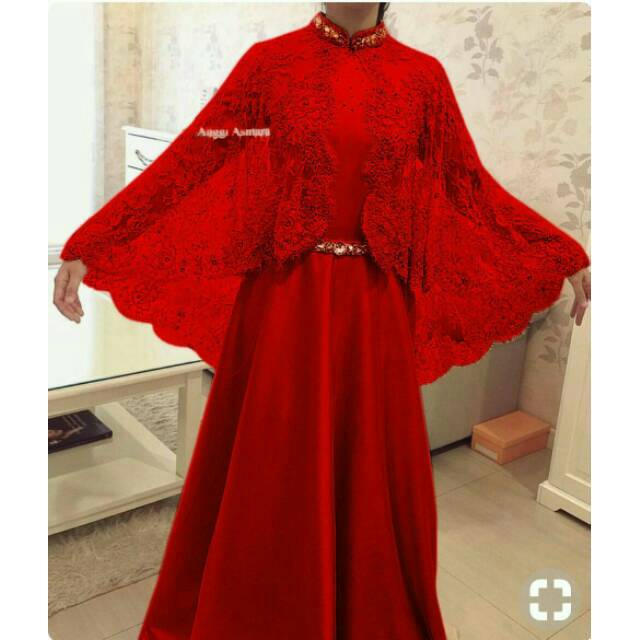 Kebaya Modern Hijab Remaja Style Modis Cantik anggi  brukat Two Tone Terbaru Pink Mint Silver Biru