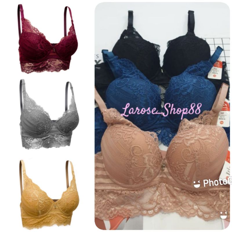 BRA | BH ELENA E24497 ORIGINAL | Busa Semi Tebal Renda Brokat Pakai Kawat Kait 2
