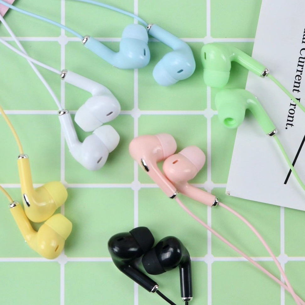 【33LV.ID】3 model U19/U28/U30 Macaron Handsfree Headset Earphone Hifi extra bass matte colour+Packingan dus