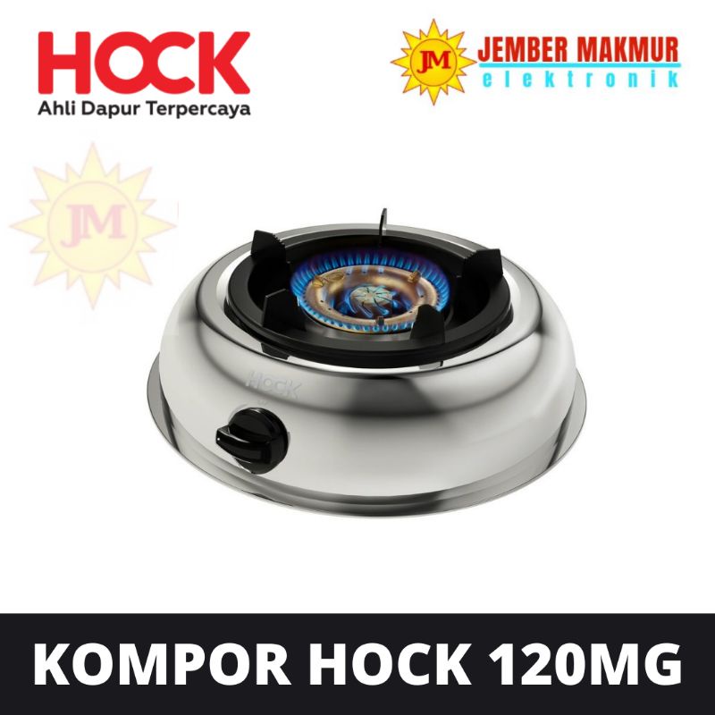 Hock Kompor Gas 1 Tungku Body Full Pressed Stainless Steel Mutiara Gold 120MG