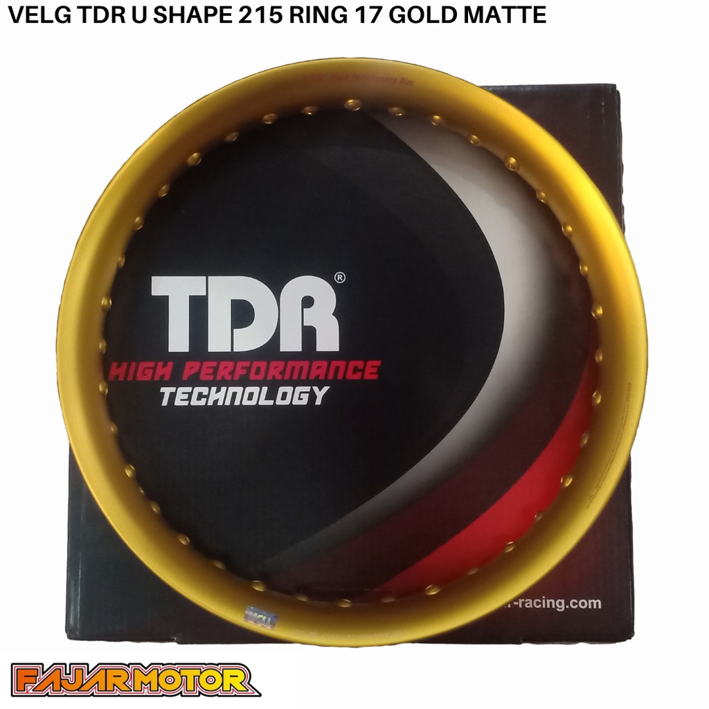 PROMO VELG TDR U SHAPE 215 RING 17 BLACK GOLD