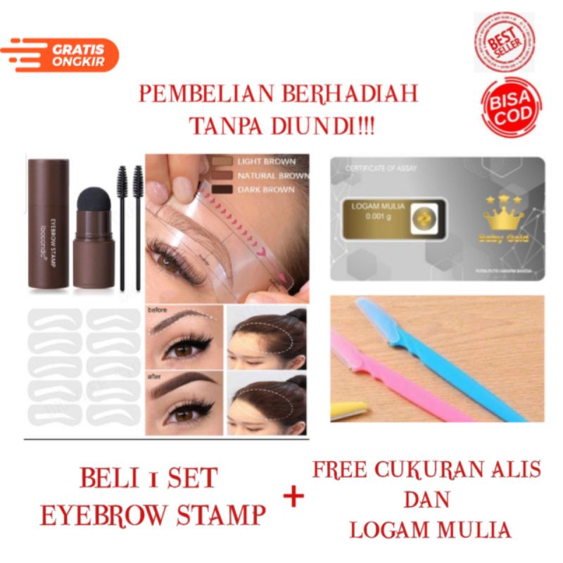 [COD] EYEBROW STAMP | STAMP ALIS | STEMPEL ALIS | CETAKAN ALIS INSTAN BEDAK ALIS