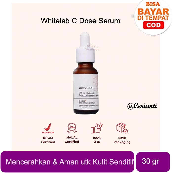 Whitelab C-Dose+ Brightening Serum | Serum Mencerahkan Wajah | Ferulic Serum | Vitamin C | C Dose + Serum_Cerianti