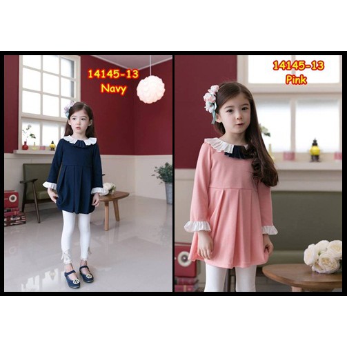 14145-13 NAVY  / FASHION GIRL ANAK / DRESS