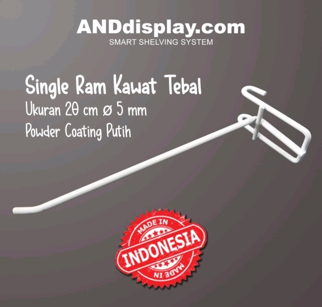 Single Ram 20 Cm Putih Per 10 Pcs