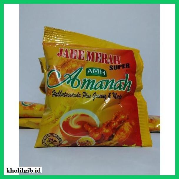 

lanoisidartdrink- jahe merah super amanah amh plus habbatussauda per sachet -asliii-bngittt.