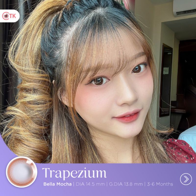 Softlens TRAPEZIUM 14.5 MM BELLA MOCHA MINUS -0.50 S.D -6.00 by CTK