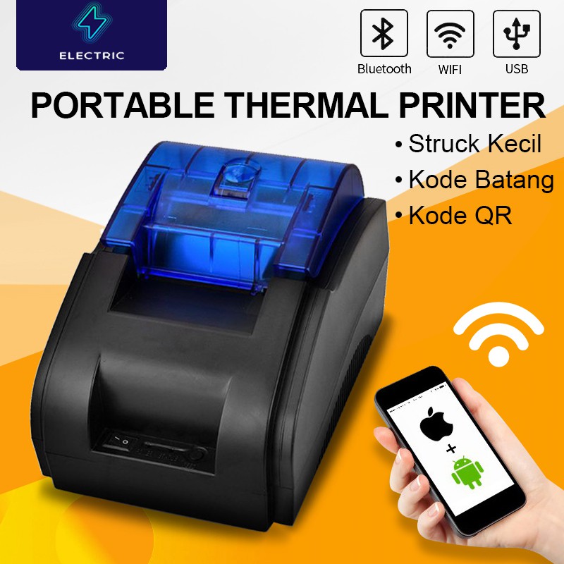

POS PRINTER Elektronik JK58H 58MM KERTAS THERMAL KASIR(USB+BLUETOOTH)