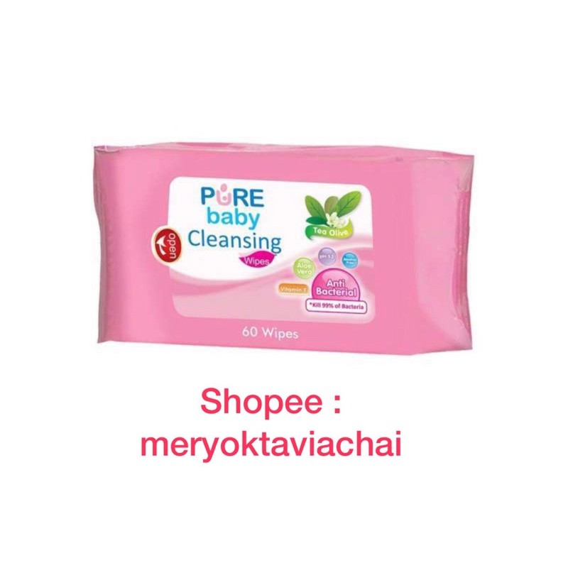 Pure Baby PureBaby PureBb cleansing wipes Tea olive 60