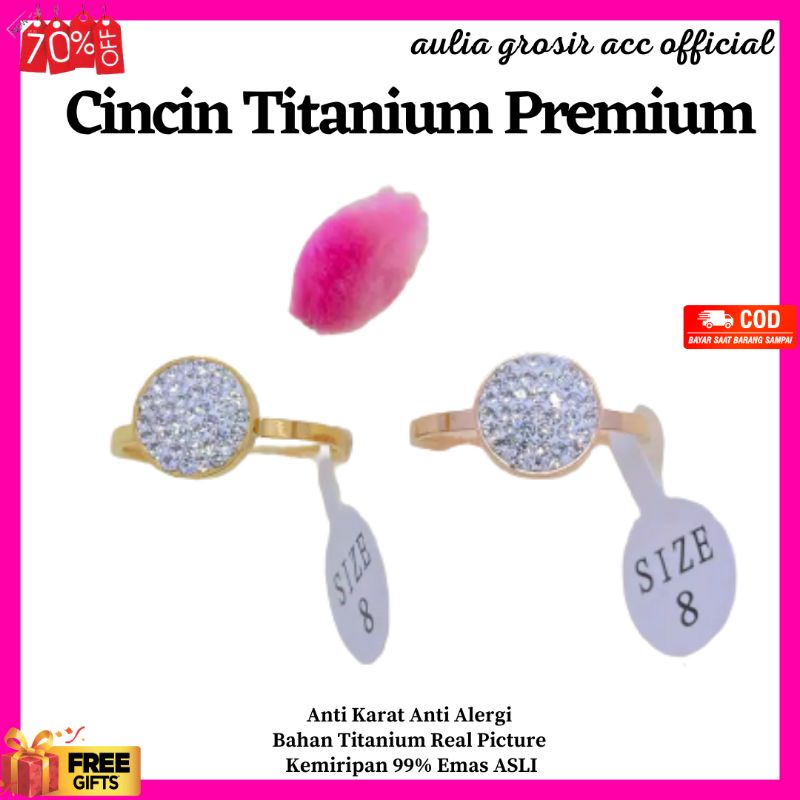 Cincin Titanium Wanita CNT049 Cincin Fashion Wanita Titanium Anti Karat Cincin Korea Cincin Wanita