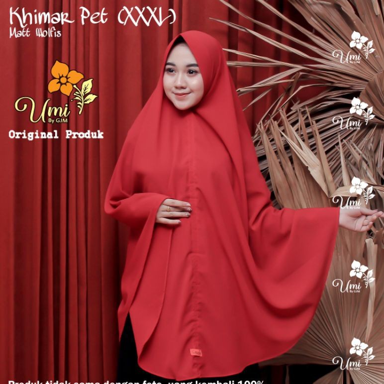 Jilbab Super Jumbo Polos Khimar Pet Wolfis Jumbo Original GJM Khimar XXXL Wolfis Pet Pinguin