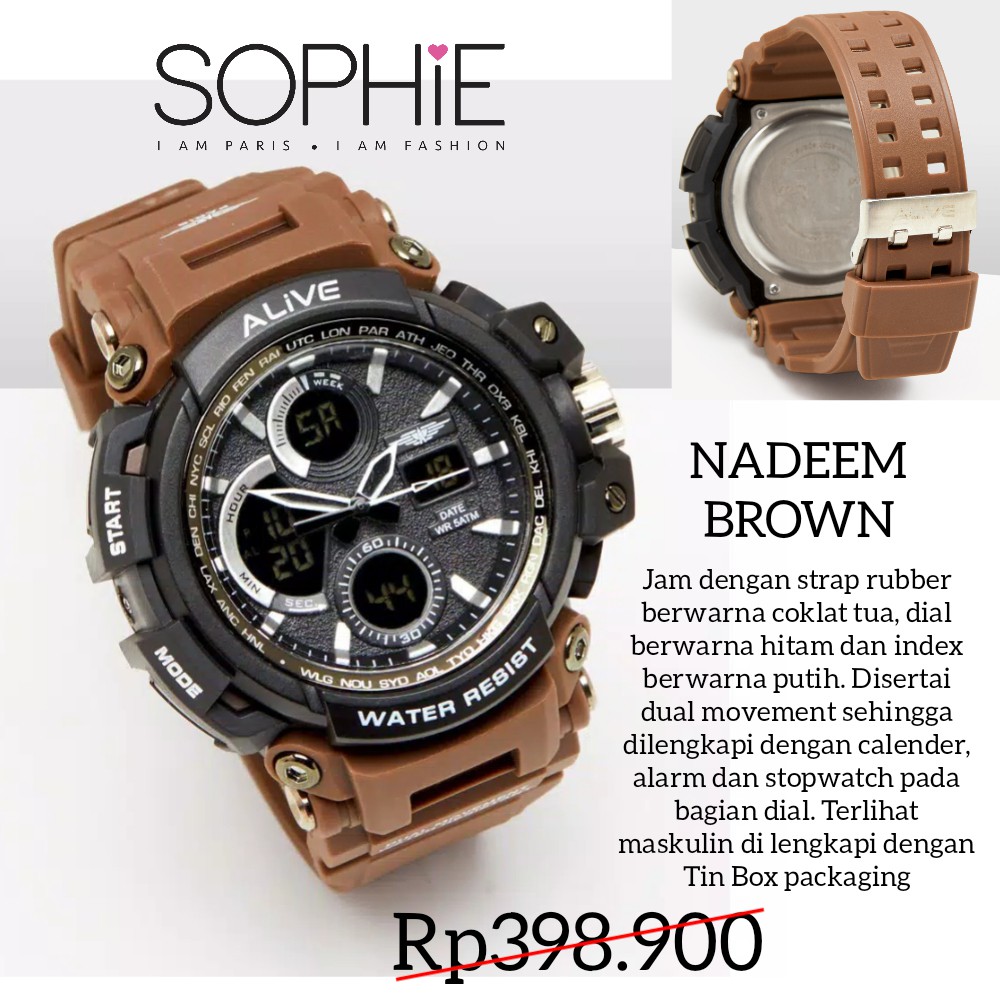 JAM NADEEM BROWN ALIVE SOPHIE MARTIN PARIS PROMO JAM ALIVE SOPHIE JAM COWOK