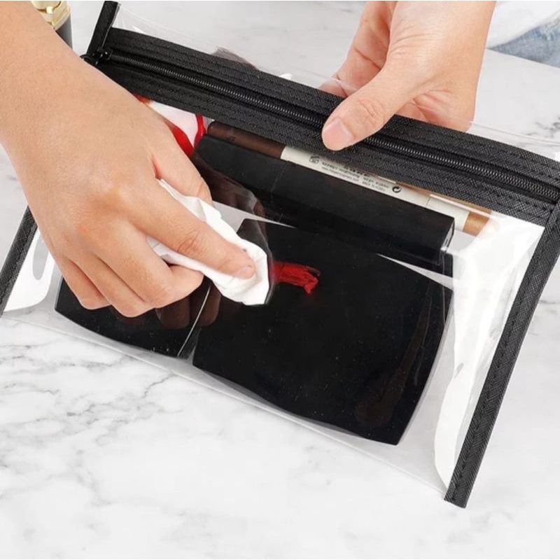 Women Makeup Organizer Toiletry Bag Travel Transparan Waterproof PVC Makeup Pouch Fashion small Clear Zipper Cosmetic Bag