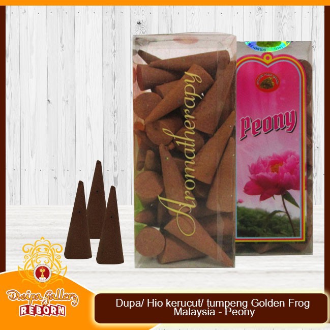 Dupa/ Hio kerucut/ tumpeng Golden Frog Malaysia - Peony