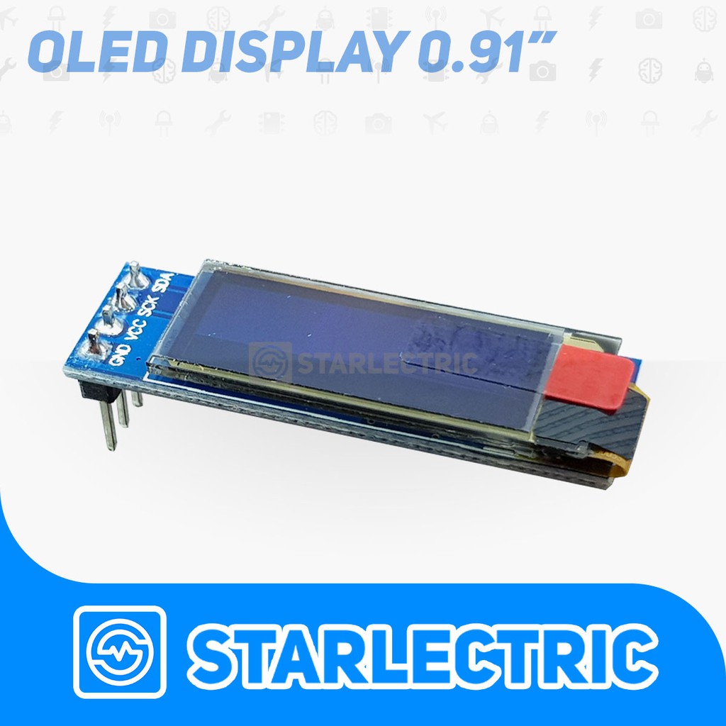 Modul Display OLED LCD 0.91 inch 0.91&quot; 128x32 Serial I2C Arduino White