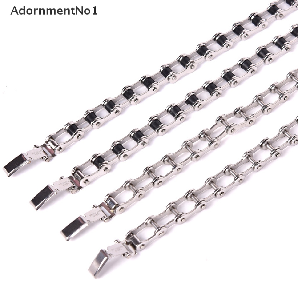 (AdornmentNo1) Gelang Tangan Rantai Stainless Steel Motif Motor + Sepeda Untuk Perhiasan Pria / Hadiah