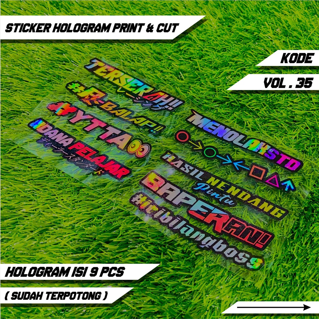 Sticker Racing Hologram Pack Print &amp; Cut Sticker Motor