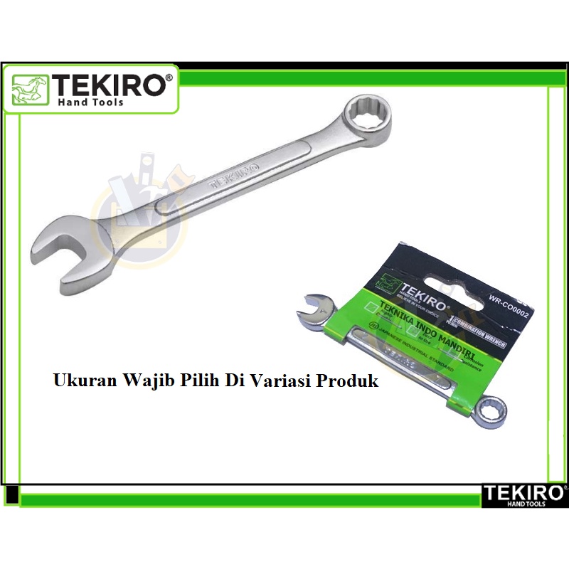 TEKIRO Kunci Ring Pas 6 mm 7 mm 10 mm 12 mm 14 mm Combination Wrench Kunci Ring Pas Sunk Panel