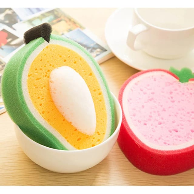 OS FRUIT SPONGE / BUSA CUCI PIRING TEBAL BENTUK BUAH