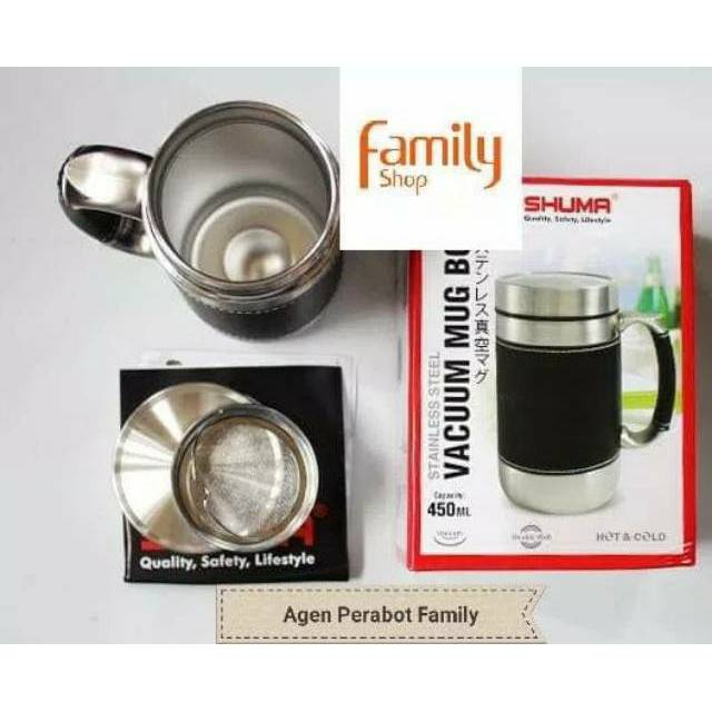 Shuma Vacuum Mug BG 450 ML / Shuma Mug Kulit 450ml ORIGINAL ASLI