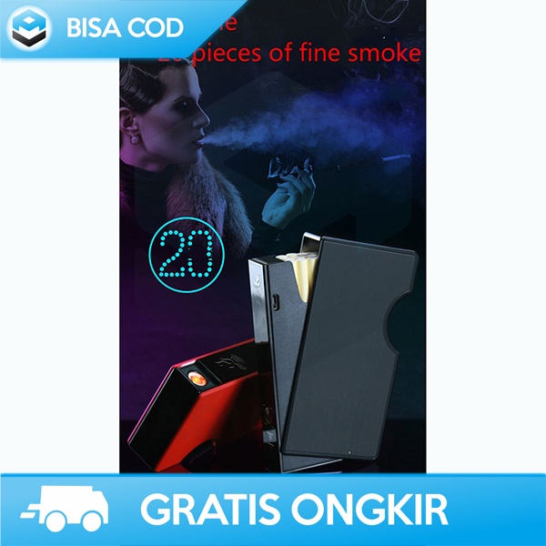 COVER SAFETY BOX ROKOK 10 20 SLOT PLUS KOREK ELEKTRIK LST RECHARGEABLE